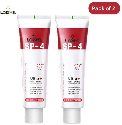 LORSHEL sp 4 toothpaste teeth whitening with toothpaste Toothpaste(60 g, Pack of 2)