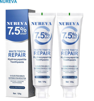 nureva Hydroxyapatite Toothpaste Pack of 2 for Lasting Freshness Toothpaste(200 g, Pack of 2)