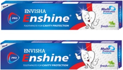 ENVISHA Enshine Toothpaste For Cavity protection With FreshMint Toothpaste(200 g, Pack of 2)