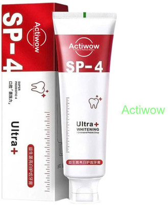 ACTIWOW SP-4 Charcoal Whitening Toothpaste with Mint & Deep Clean Toothpaste(40 g)