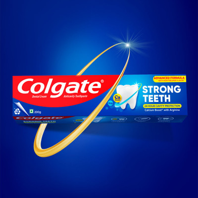 Colgate Strong Teeth, India's No: 1 Toothpaste Brand, 2X Stronger Teeth. Toothpaste(200 g)
