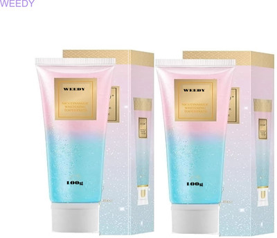 WEEDY Twin Pack – Niacinamide Whitening Toothpaste 100g Toothpaste(200 g, Pack of 2)