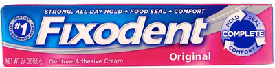 Fixodent Denture Adhesive Cream, Original 2.4 Oz Toothpaste(68 g)