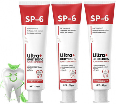 kHUDAt SP6: Teeth Whitening Solution Toothpaste(30 g, Pack of 3)