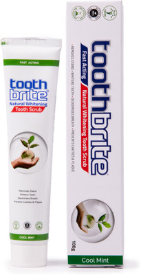 toothbrite Natural Whitening Tooth Scrub Removes Stains Deodorises Bad Breath Enamel Safe Toothpaste(100 g)