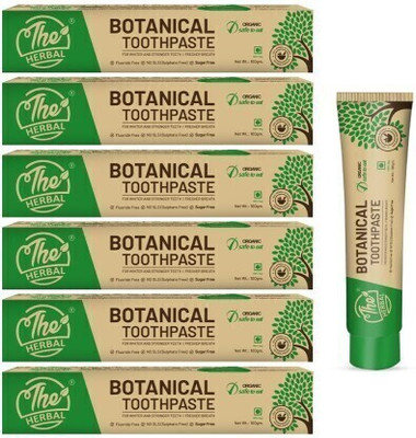 The Herbal Botanical Toothpaste|Toothpaste For White Teeth, Stronger Teeth and Fresh Breath Toothpaste(600 g, Pack of 6)