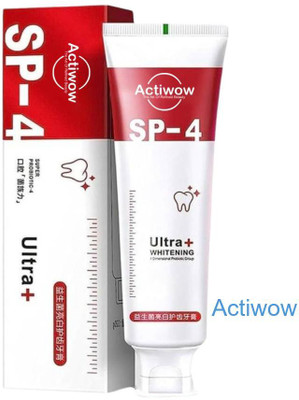 ACTIWOW SP4 Deep Whitening Charcoal Toothpaste with Fresh Lemon & Mint Toothpaste(40 g)