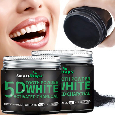 smartdrops Activated Charcoal Teeth Whitening Makes You Reveal Perfect | teeth Whitening |(60 g, Pack of 2)