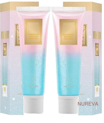 nureva Niacinamide Toothpaste 2-Pack for Whitening & Teeth Protection Toothpaste(200 g, Pack of 2)