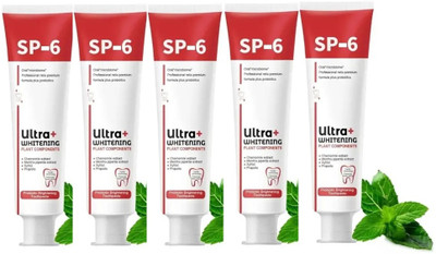 house of common Sp 6 Ultra whitening teeth and kill gums Toothpaste 30g Pack of 5 Toothpaste(150 g)