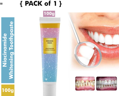 INDIANA HUDA Gentle Daily Use Niacinamide Toothpaste 100g for Bright White Teeth Toothpaste(100 g)