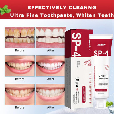 Sonavi SP-4 Advanced Whitening Formula for Stain Removal Enamel Protection Mint Flavor Toothpaste(60 ml)
