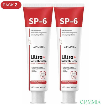 GLAMMIA SP 6 Toothpaste | Whitening Brushing Enamel Daily Safe Toothpaste(60 g, Pack of 2)