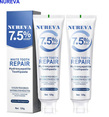 nureva Hydroxyapatite Toothpaste Pack of 2 with Daily Repair Formula Toothpaste(200 g, Pack of 2)
