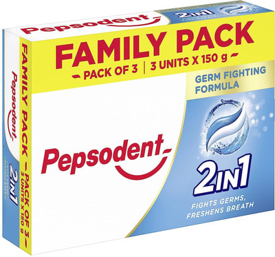 PEPSODENT 2 in 1 Germ Fighting Formula Toothpaste, 145G X 3U Toothpaste(435 g)