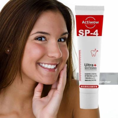 ACTIWOW SP 4 Ultra Whitening Charcoal Toothpaste with Probiotic Boost Toothpaste(40 g)