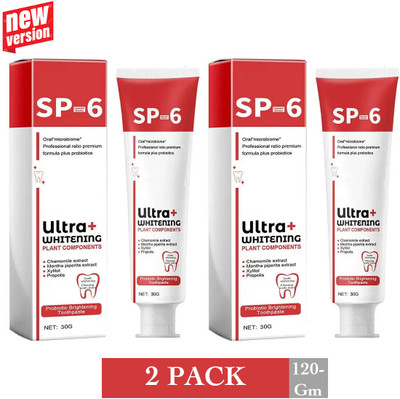 Bingeable SP-6 Ultra White Toothpaste (30g, Pack of 2)Daily Protection & Teeth Whitening Toothpaste(60 g, Pack of 2)