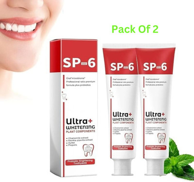 SIYDHA Sp 6 Probiotic Tooth Paste For Bright And White Smile - Daily Routine {30gX2} Toothpaste(60 g, Pack of 2)
