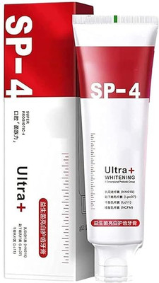 DUSSEN P 4 Ultra Brightening Toothpaste – Advanced Whitening Formula (pck of 5) Toothpaste(30 g, Pack of 5)