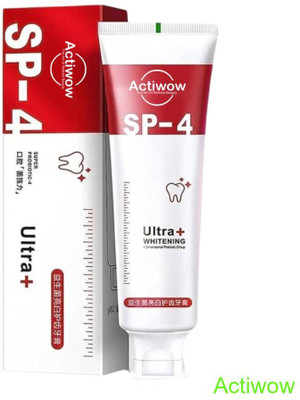 ACTIWOW SP4 Brightening & Stain Removal Charcoal Toothpaste Toothpaste(40 g)