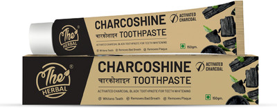 The Herbal Charcoal Toothpaste For Teeth Whitening, Plaque Removal & Fresh Breath Herbal Toothpaste(150 g)