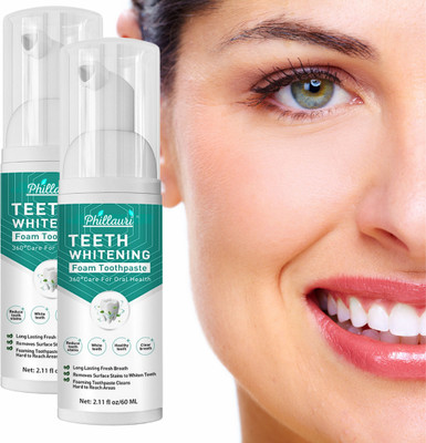 Phillauri Teeth Whitening Effect freshness Cold Liquid Toothpaste(120 ml, Pack of 2)