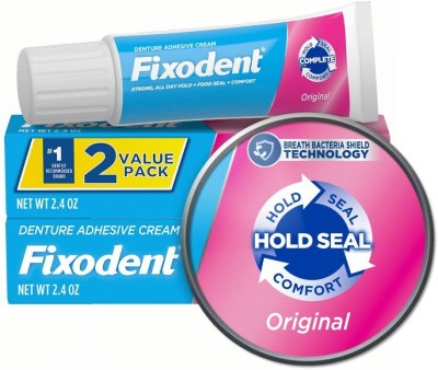 Fixodent Complete Original Denture Adhesive Cream Twin Pack Toothpaste(68 g, Pack of 2)