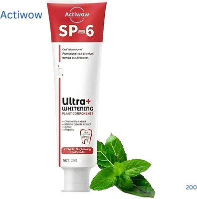 ACTIWOW SP6 Whitening Toothpaste with Probiotics for Fresh Breath Toothpaste(40 g)