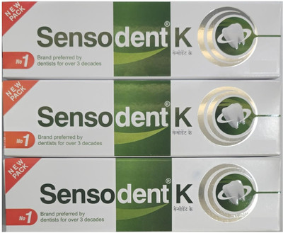 sensodent K Medicated Dental Toothpaste - 3 x 60g Toothpaste(180 g)