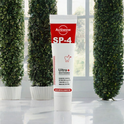 ACTIWOW Sp-4 Super Whitening Bamboo Charcoal Toothpaste with Fluoride & Fresh Mint Toothpaste(40 g)