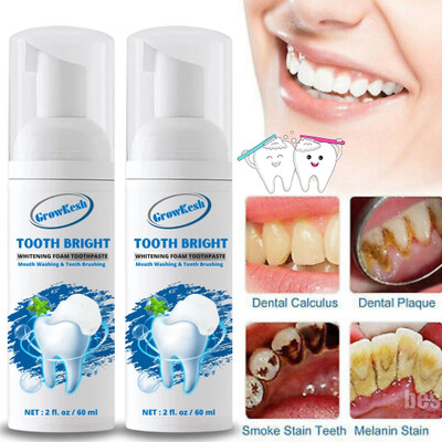 Growkesh Teeth Whitening and Cold Freshness Effect Liquid Foam Toothpaste(120 ml, Pack of 2)
