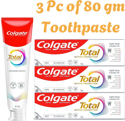 Colgate Total Advanced Health Toothpaste with 12hr Anti-Germ Protection Toothpaste(80 g, Pack of 3)