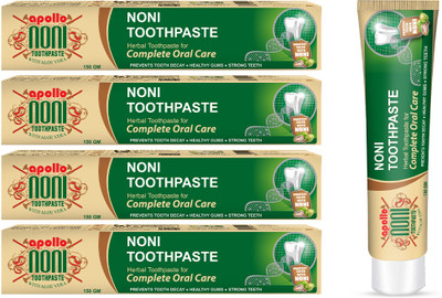 Apollo Noni With Aloevera Herbal Complete Oral Care Toothpaste(600 g, Pack of 4)