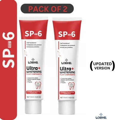 LORSHEL Sp 6 toothpaste updatedd of sp 4 toothpastee Oral Care for a Brighter Smile Toothpaste(60 g, Pack of 2)