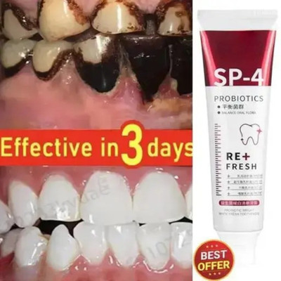 AYYIASHI SP4 Brightening Toothpaste Long Lasting Freshness with Stain Removing Formula Toothpaste(30 g)
