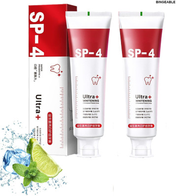 Bingeable SP-4 Whitening Probiotic Toothpaste Mint Pack of 2 – 30g Each Tube Toothpaste(60 g, Pack of 2)