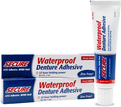 SECURE Denture Waterproof Adhesive Pack of 2 Toothpaste(39 g, Pack of 2)