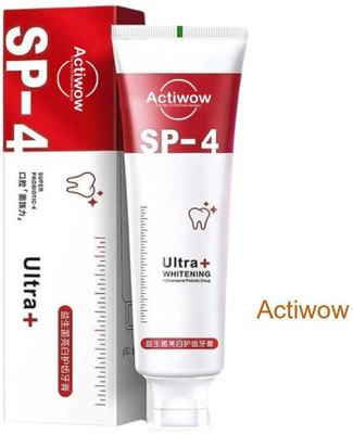 ACTIWOW SP4 Whitening Charcoal Toothpaste with Organic Fresh Herb Extract Toothpaste(40 g)