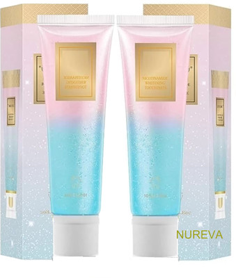 nureva Niacinamide Toothpaste Pack of 2 for Teeth Protection & Glow Toothpaste(200 g, Pack of 2)