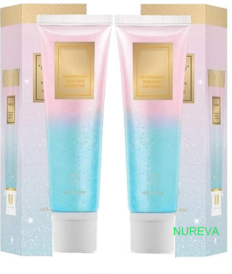 nureva Niacinamide Whitening Toothpaste 2-Pack for Radiant Smile & Skin Toothpaste(200 g, Pack of 2)