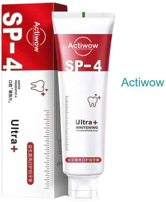 ACTIWOW SP4 Whitening Bamboo Charcoal Toothpaste with Fresh Orange Extract Toothpaste(40 g)
