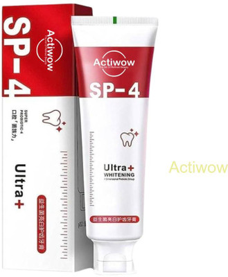 ACTIWOW SP4 Whitening Charcoal Toothpaste with Grapefruit & Natural Mint Toothpaste(40 g)
