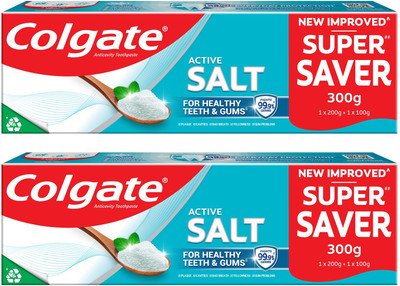 Colgate Active Salt Toothpaste(600 g, Pack of 2)