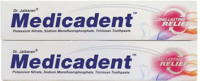 Dr. Jaikaran Medicadent Toothpaste Tripple action formula for Teeth sensitivity, Decay & Cavity Protection Pack Of 2 Toothpaste(200 g, Pack of 2)