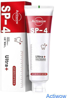ACTIWOW SP4 Ultra Whitening Bamboo Charcoal Toothpaste with Fresh Lemon Toothpaste(40 g)