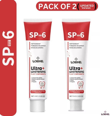 LORSHEL sp 6 ultra toothpaste toothpaste teeth adults Toothpaste(60 g, Pack of 2)