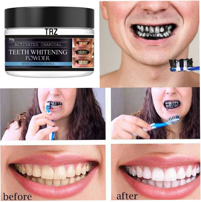 TRZ Activated Charcoal Teeth Whitening Powder - Suitable for Sensitive teeth(50 g)