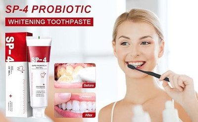 women natural SP 4 Teeth whitening probiotics & Stain Removing Toothpaste Toothpaste(50 g)