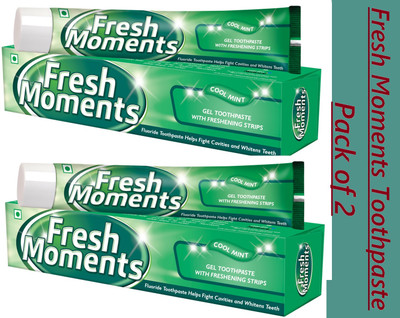 Modicare Fresh Moments Fluoride Toothpaste Helps Fight cavities & Whitens teeth Pack 2 Toothpaste(200 g)