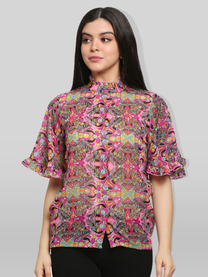 Azzurra Party Printed Women Multicolor Top
